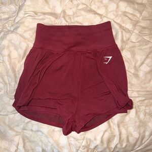 Gymshark Burgundy Athletic Shorts